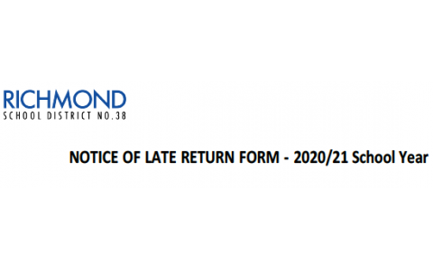 Notice of Late Return 2020/21 School Year